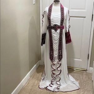 Gorgeous white and purple kaftan